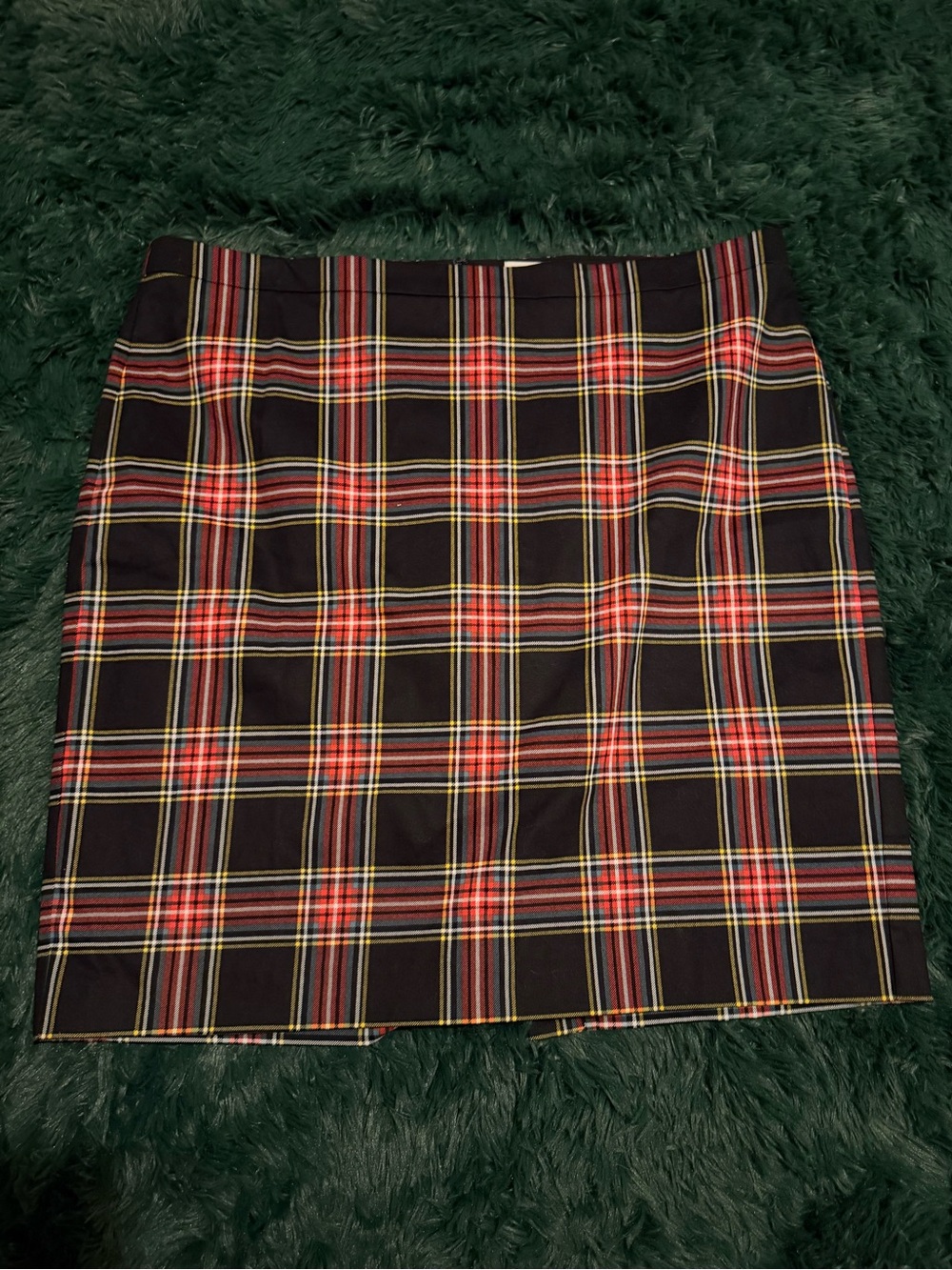 Plaid Mini Skirt in Black and Red - Classic Tartan